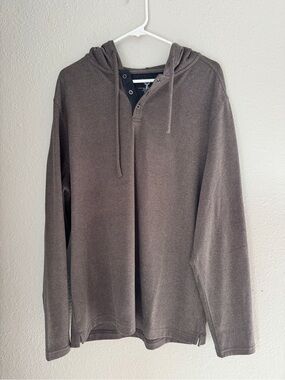 Men's Hooded Pullover Sweater - Brown